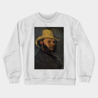 Gustave Boyer in a Straw Hat by Paul Cezanne Crewneck Sweatshirt